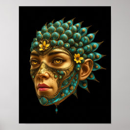 Mystical Guardian Vision - Fantasy Graphic Art Poster