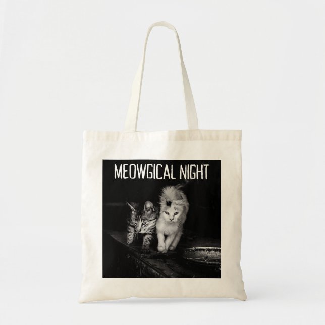 Mystical Halloween Cat Tote Bag Tragetasche (Vorne)