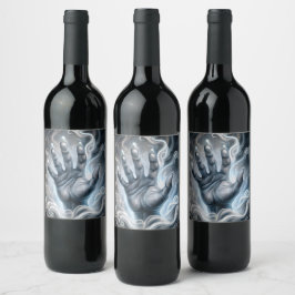 Mystical Hand Wine Label Weinetikett