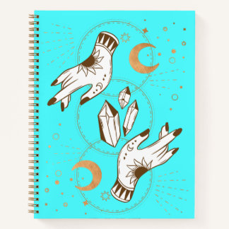 Mystical Hands Hardcover Spiral Notebook Notizbuch
