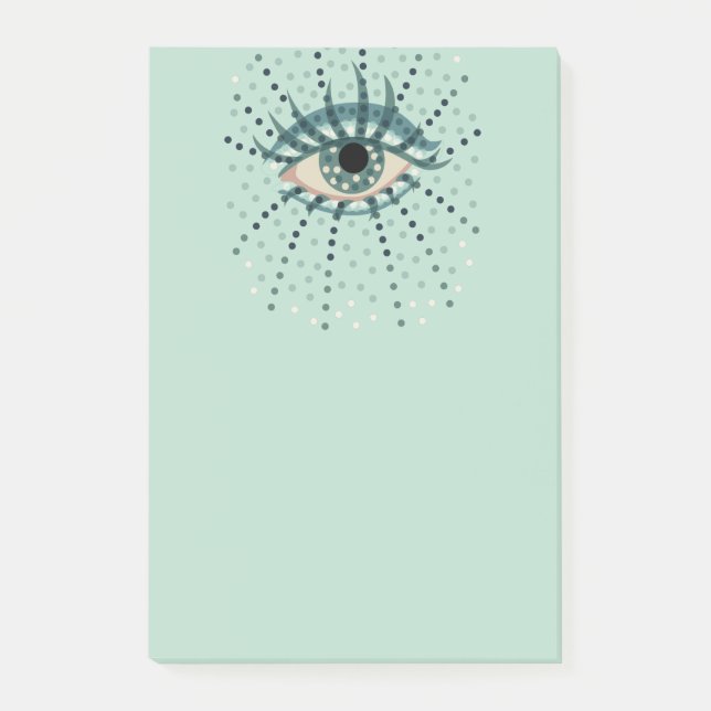 Mystical Hexchy Blue Eye Post-it Klebezettel (Vorderseite)