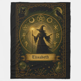 Mystical Hexe Personalisiert Blanket AncientSymbol Fleecedecke