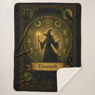 Mystical Hexe Personalisiert Blanket AncientSymbol Sherpadecke