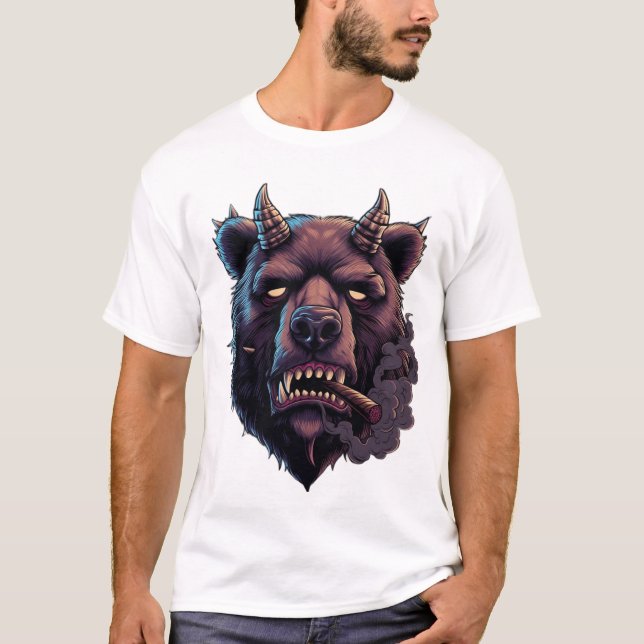 Mystical Horned Bear T-Shirt  (Vorderseite)