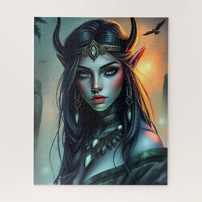 Mystical Horned Beauty Jigsaw Puzzle (Vertikal)