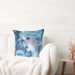 Mystical Ice Queen - Fantasy Winter Goddess Art Kissen