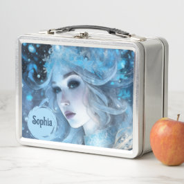 Mystical Ice Queen - Fantasy Winter Goddess Art Metall Brotdose
