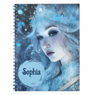 Mystical Ice Queen - Fantasy Winter Goddess Art Notizblock