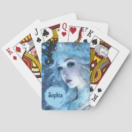 Mystical Ice Queen - Fantasy Winter Goddess Art Spielkarten