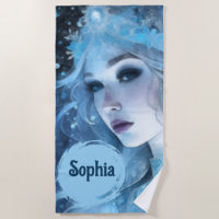 Mystical Ice Queen - Fantasy Winter Goddess Art