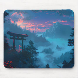 Mystical Japanese Torii Gate Mouse Pad Mousepad