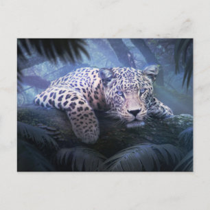 Mystical Jungle Leopard Postkarte
