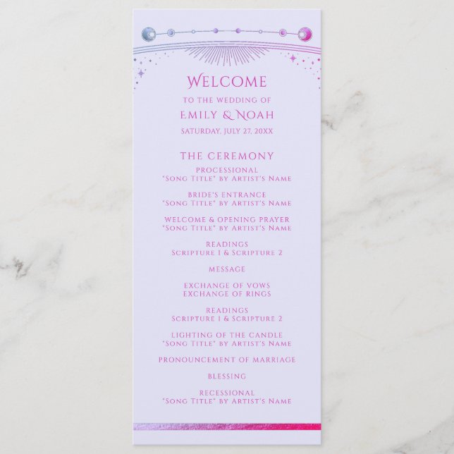 Mystical Lavender Pink Sun Moon Astronomie Space Programm (Vorderseite)