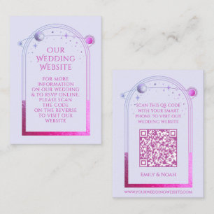 Mystical Lavender Wedding Website UAWG QR Code Begleitkarte