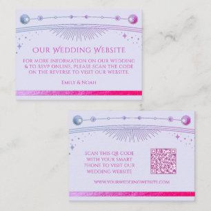 Mystical Lavender Wedding Website UAWG QR Code Begleitkarte