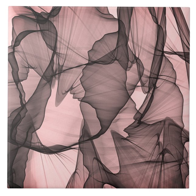 Mystical Layer Chiffon Scarves Black N Pink Fliese (Vorderseite)
