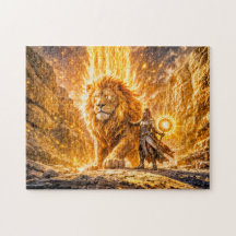 Mystical Leo Zodiac in Fiery Fantasy Scene