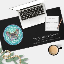 Mystical Lila Butterfly Mandala Tarot Reading Schreibtischunterlage