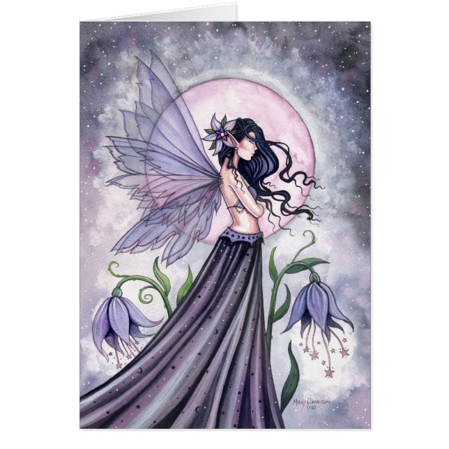Mystical Lila Night Fairy Card by Molly Harrison (Vorne)