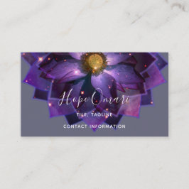 Mystical Lotus Blume Mandala | Neues Zeitalter Visitenkarte