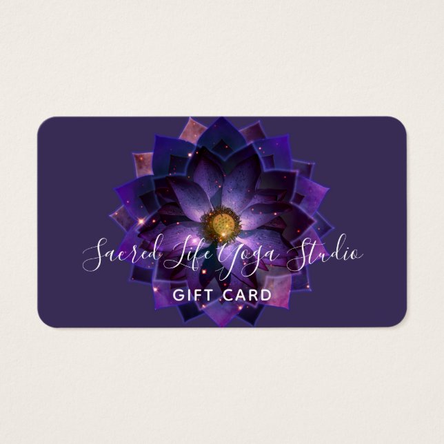 Mystical Lotus Blume Mandala | New Age Gift Card (Vorderseite)