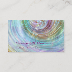 Mystical Magic Lila Muschel Yoga Lehrer Visitenkarte