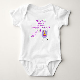 Mystical Magical World Baby Bodysuit Phone Girl Strampler