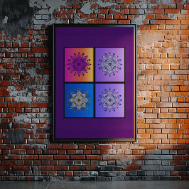 Mystical Mandala Quartett: Von Sonnenuntergang bis Poster