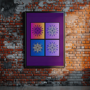 Mystical Mandala Quartett: Von Sonnenuntergang bis Poster