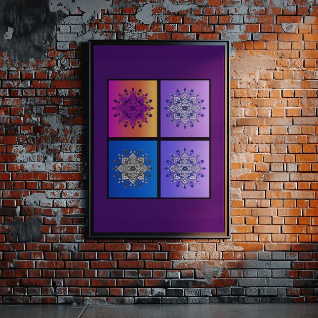 Mystical Mandala Quartett: Von Sonnenuntergang bis Poster (Von Creator hochgeladen)