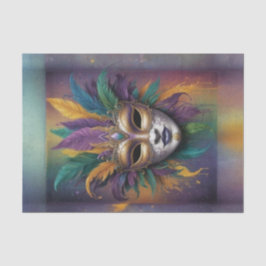 Mystical Mardi Gras Mask Decoupage | lebendig Seidenpapier