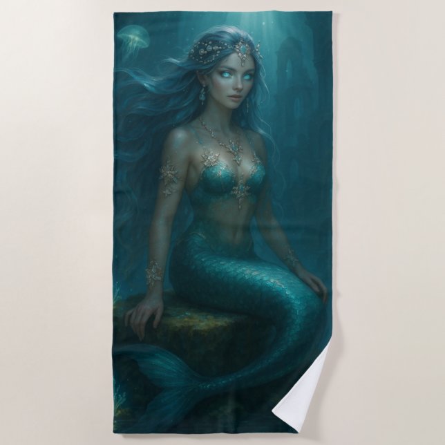 Mystical Mermaid Strandtuch (Vorderseite)