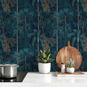 Mystical Midnight Jungle Wallpaper Peel & Stick Tapete