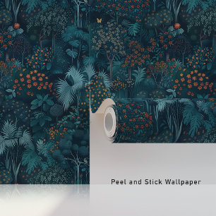 Mystical Midnight Jungle Wallpaper Peel & Stick Tapete