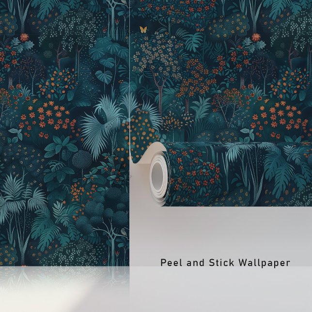 Mystical Midnight Jungle Wallpaper Peel & Stick Tapete (Von Creator hochgeladen)
