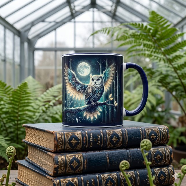 Mystical Moon Owl Celestial Forest Glow Tasse (Mystical Moon Owl Celestial Forest Glow Mug)