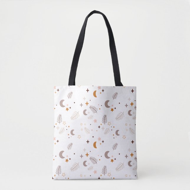 Mystical Moon & Stars Tote Bag - Celestial Boho (Vorderseite)