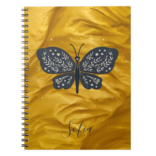 Mystical Moth Celestial Butterfly-Notebook Notizblock (Vorderseite)