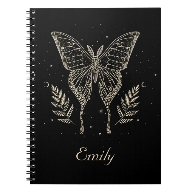 Mystical Moth Celestial Butterfly-Notebook Notizblock (Vorderseite)