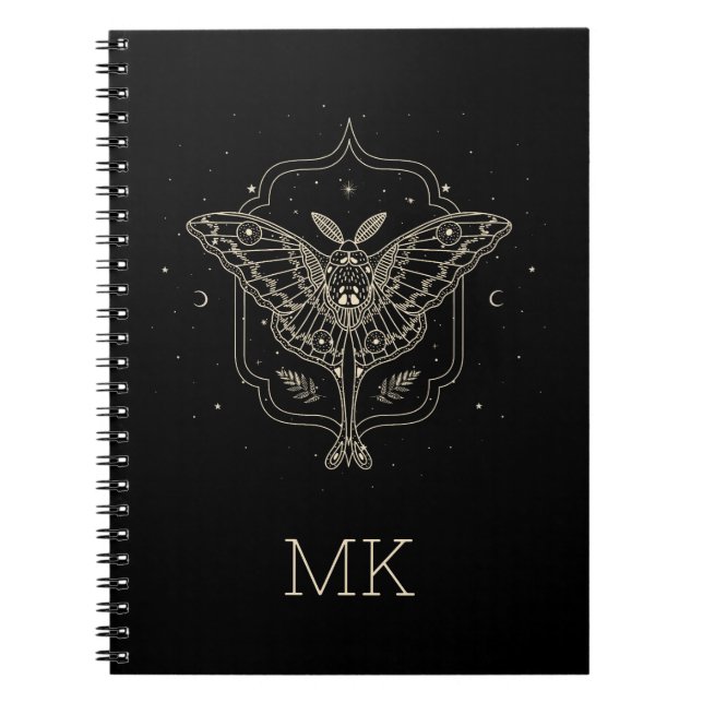 Mystical Moth Celestial Butterfly-Notebook Notizblock (Vorderseite)
