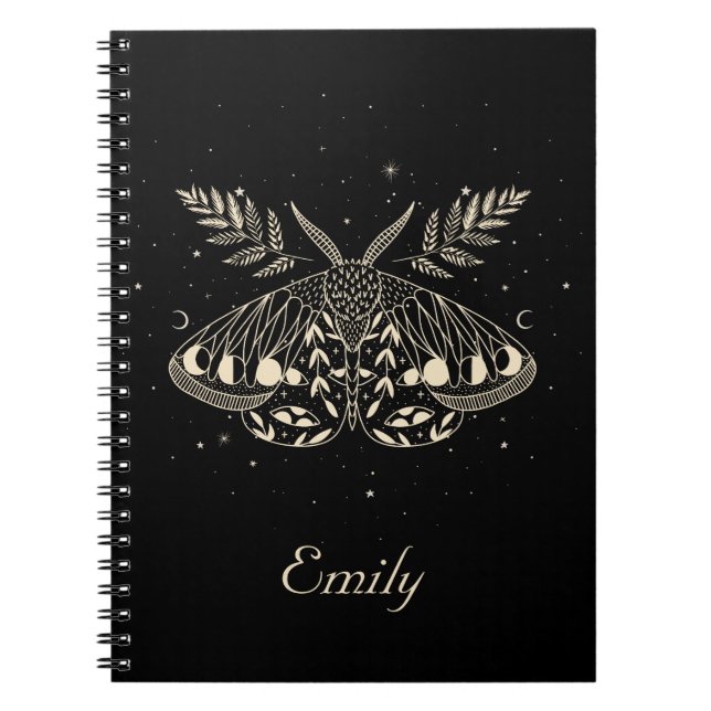 Mystical Moth Celestial Butterfly-Notebook Notizblock (Vorderseite)