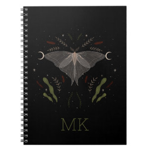 Mystical Moth Golden Butterfly-Notebook Notizblock