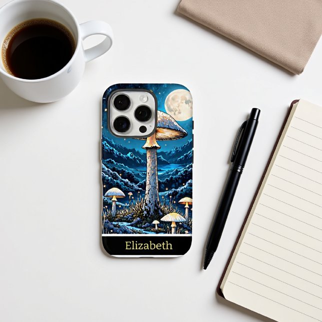 Mystical Mushroom Moonlit Forest Night Case-Mate iPhone Hülle (Von Creator hochgeladen)