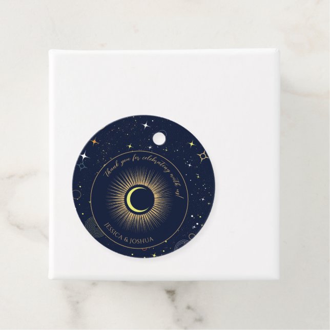 Mystical Navy Blue Celestis Starry Night Geschenkanhänger (Beispiel)