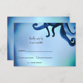 Mystical Octopus Wedding rsvp Einladung