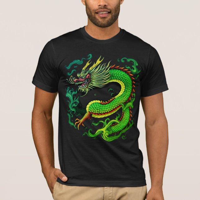Mystical Oriental Dragon T-Shirt (Vorderseite)