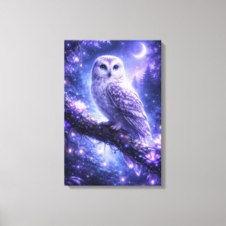 Mystical owl in an enchanted forest leinwanddruck
