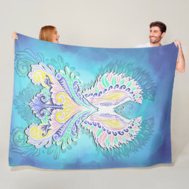 Mystical Pastel Butterfly | Ethereal Boho Fantasy Fleecedecke