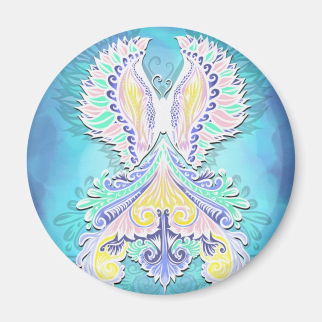 Mystical Pastel Butterfly | Ethereal Boho Fantasy Magnet (Vorne)