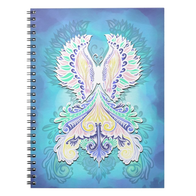 Mystical Pastel Butterfly | Ethereal Boho Fantasy Notizblock (Vorderseite)